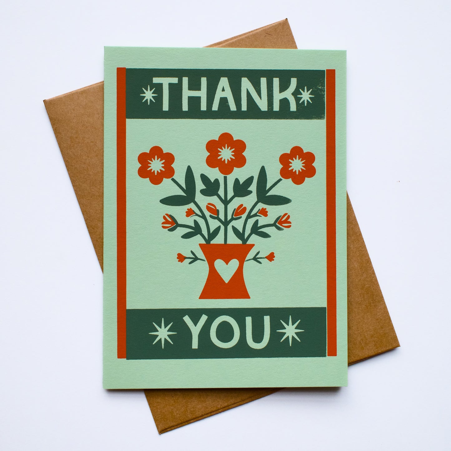 Thank You Screen Printed Card