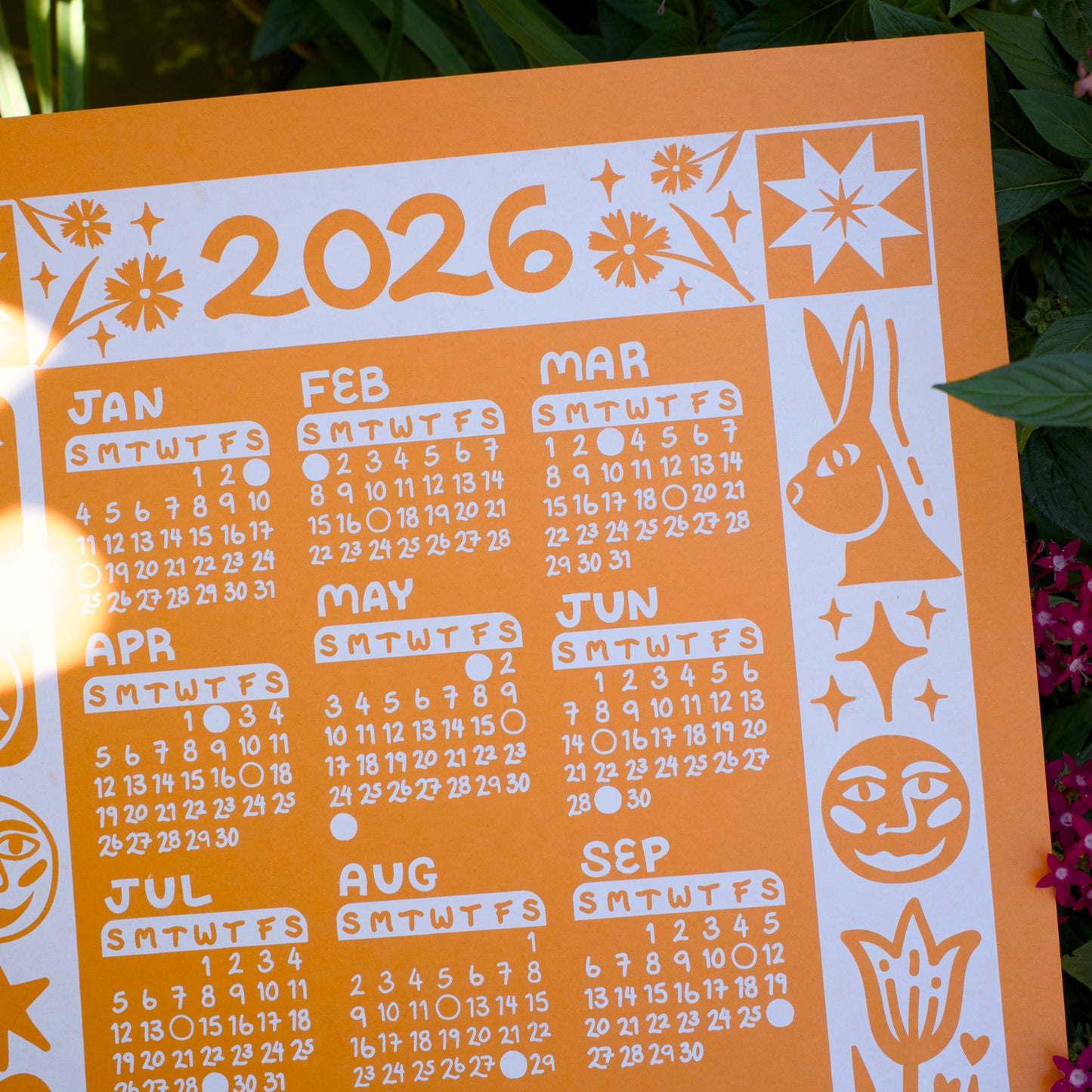 2026 Calendar Print - Orange *Pre-Order*