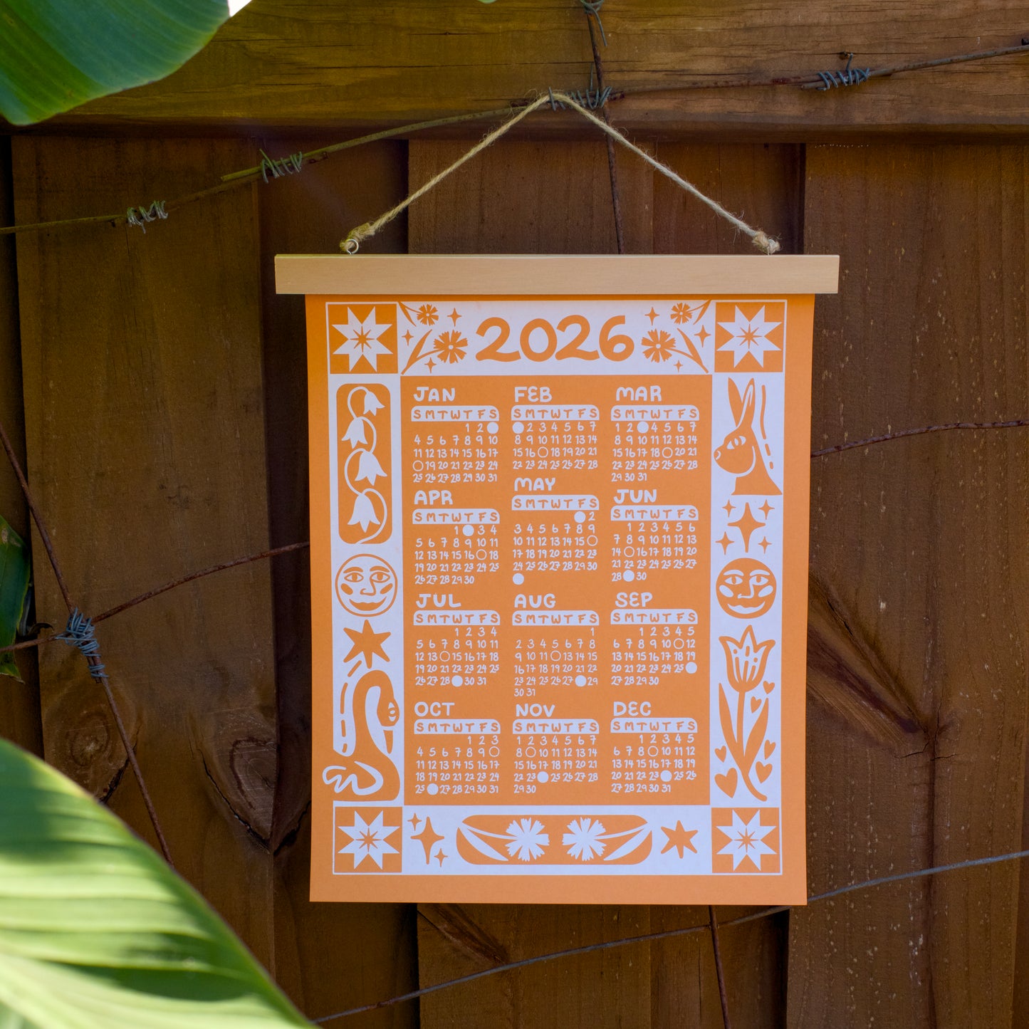 2026 Calendar Print - Orange *Pre-Order*