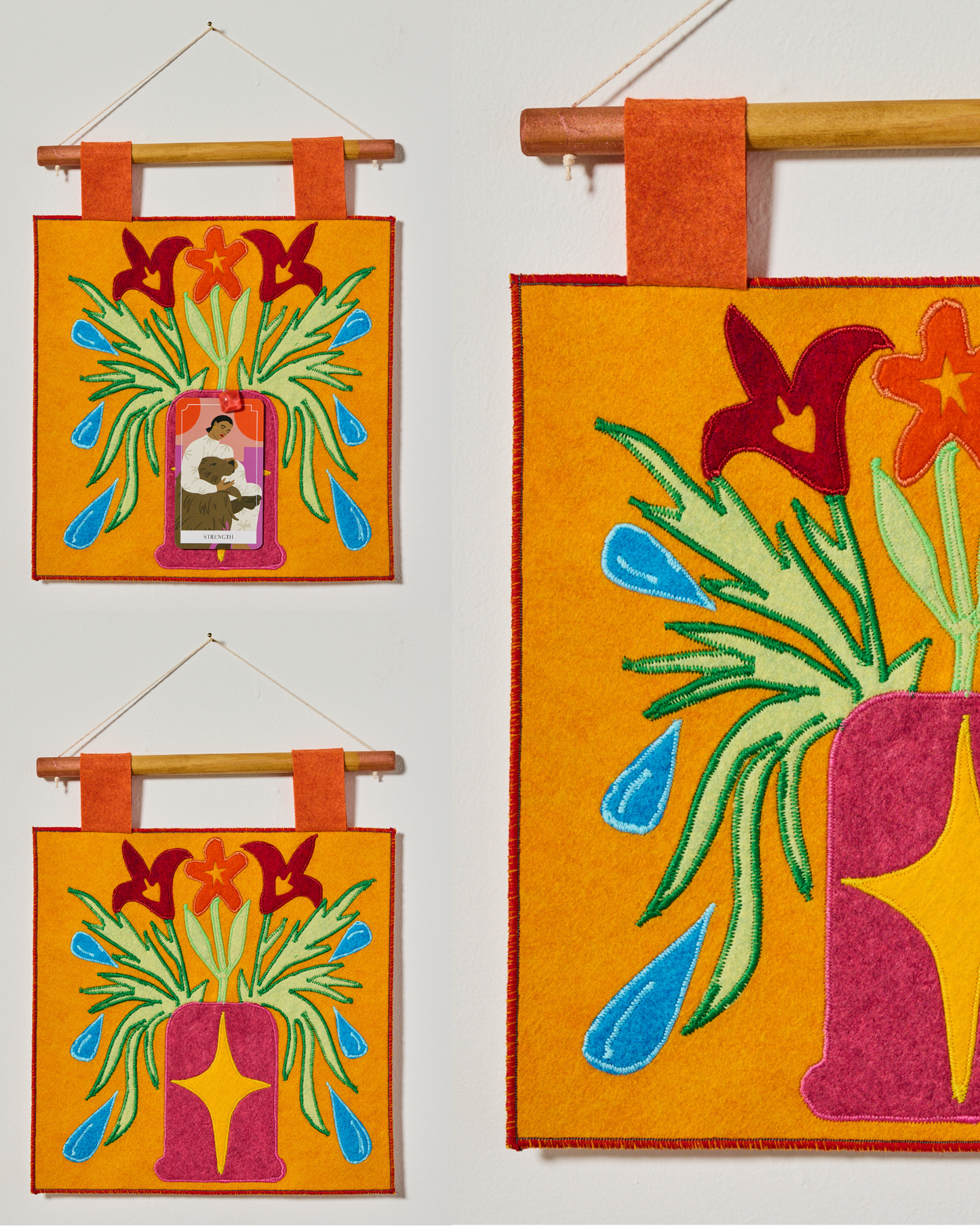 Daily Tarot Card Display - Goldenrod Vase