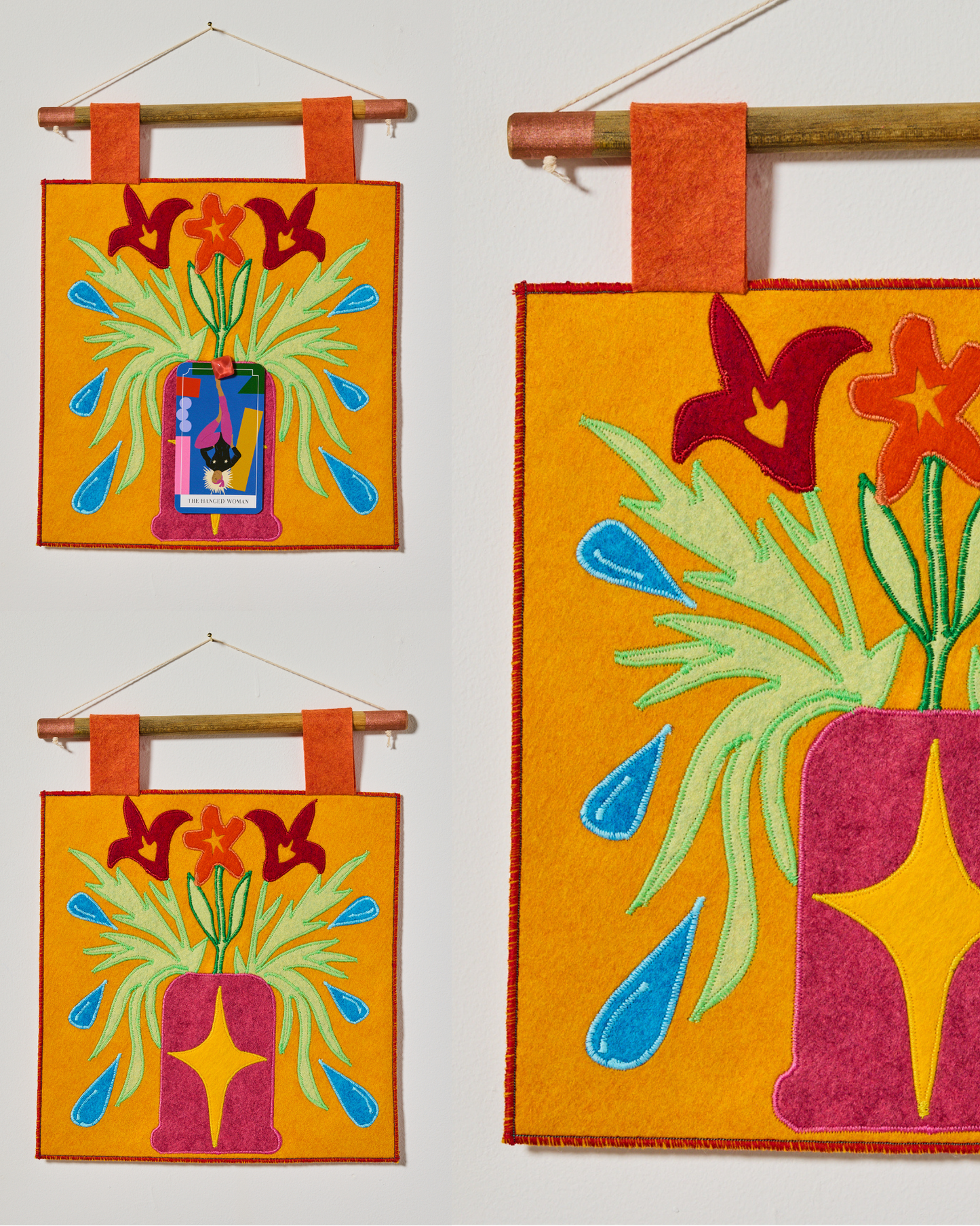 Daily Tarot Card Display - Goldenrod Vase