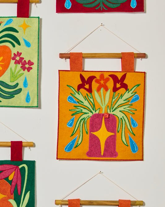 Daily Tarot Card Display - Goldenrod Vase