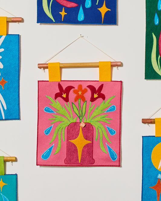Daily Tarot Card Display - Blush Vase