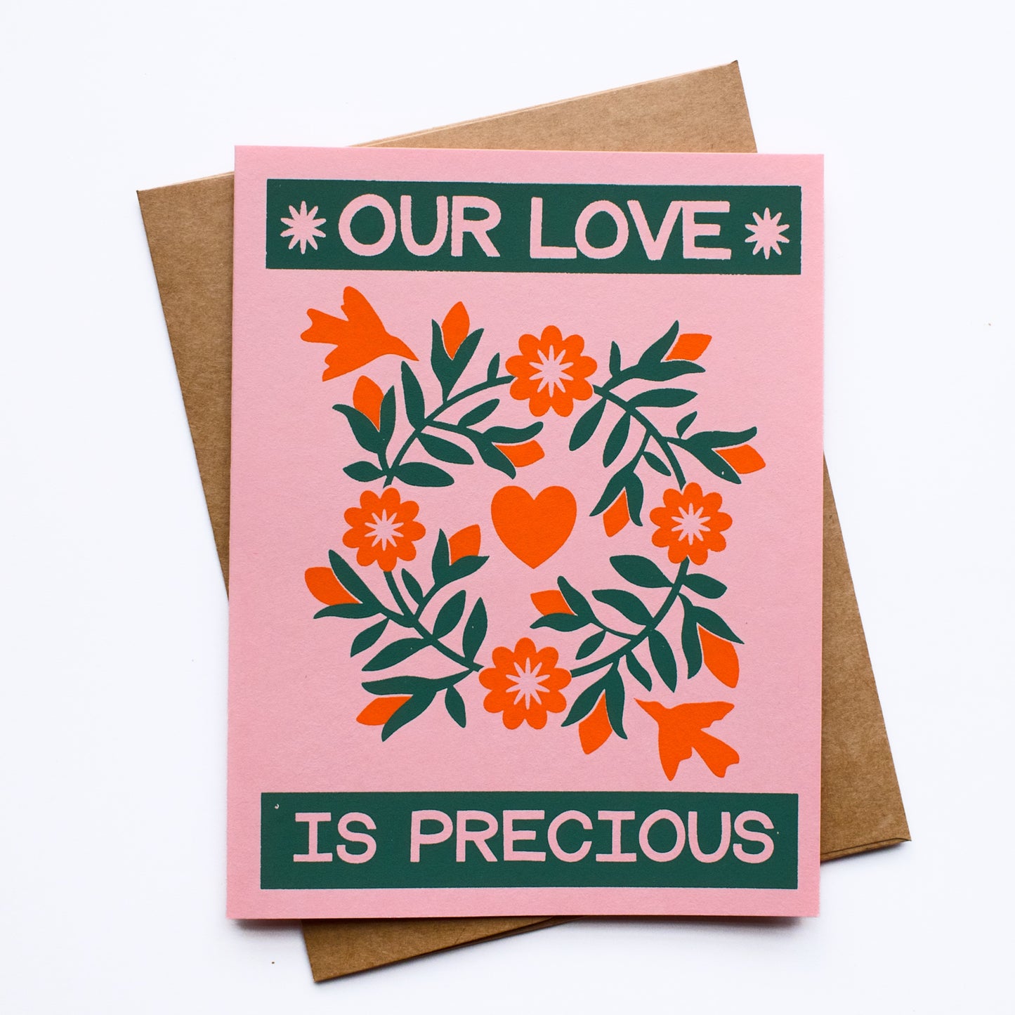 Our Love is Precious Screen Printed Card
