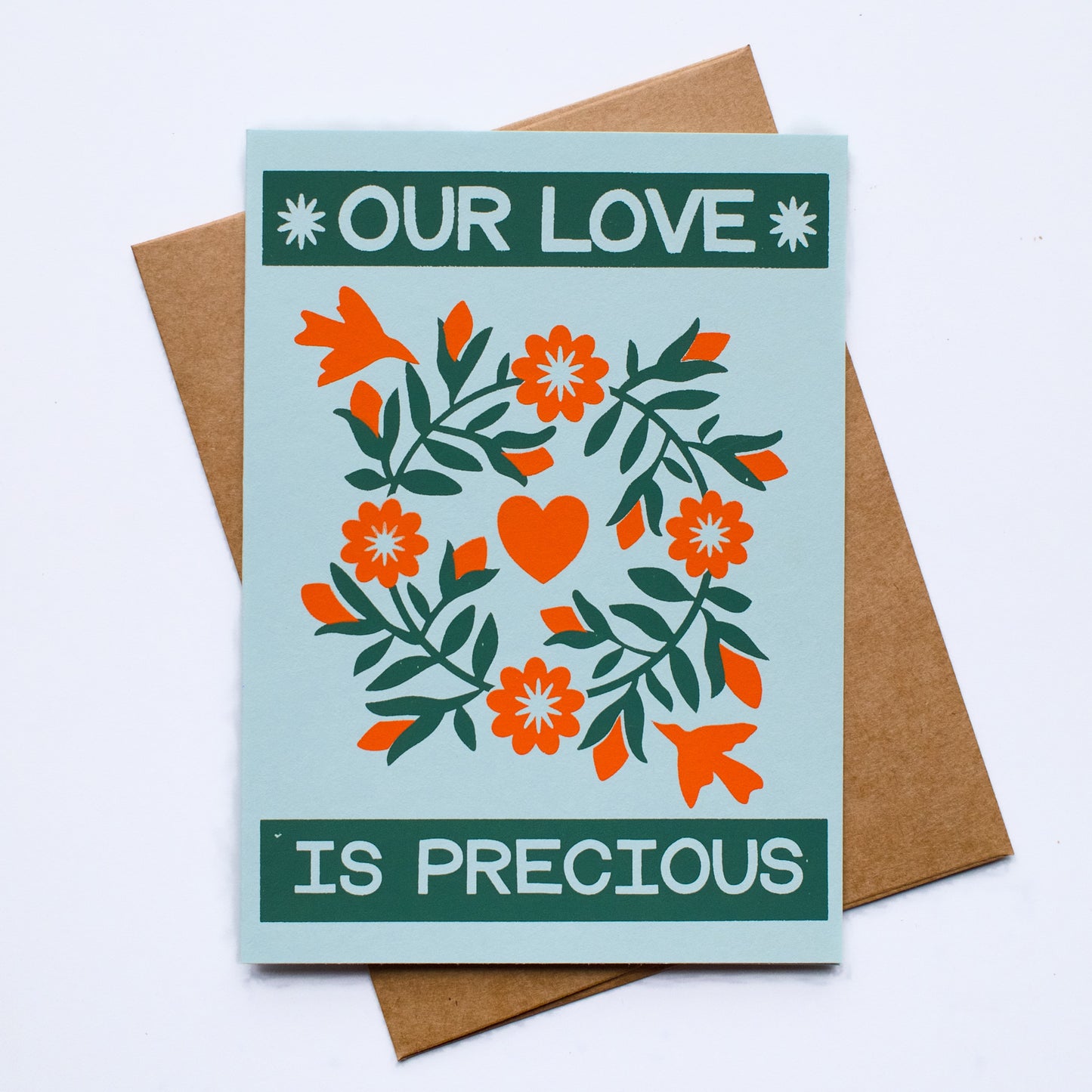 Our Love is Precious Screen Printed Card