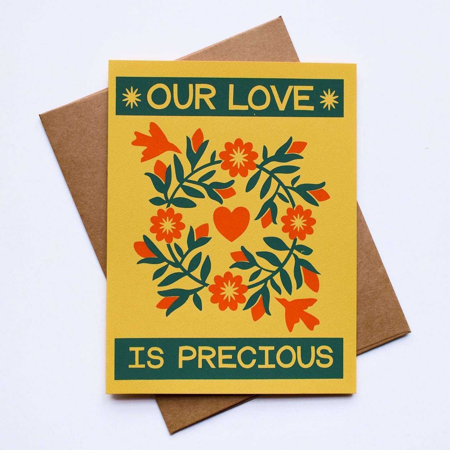 Our Love is Precious Screen Printed Card