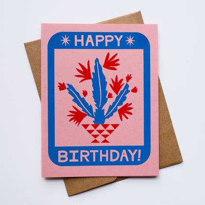 Happy Birthday! Screen Printed Card