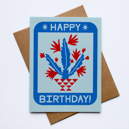 Happy Birthday! Screen Printed Card