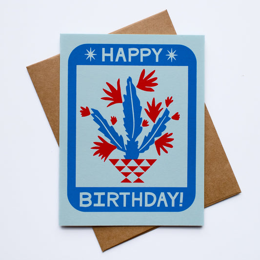 Happy Birthday! Screen Printed Card
