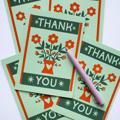 Thank You Screen Printed Card