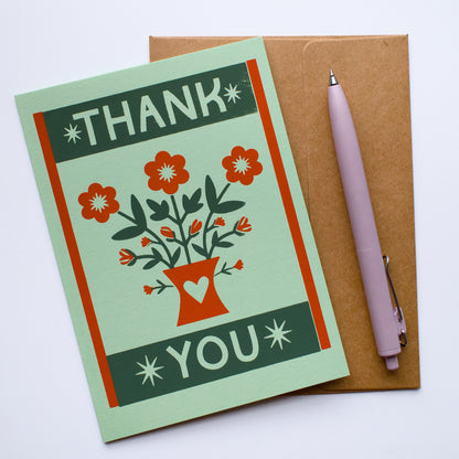 Thank You Screen Printed Card