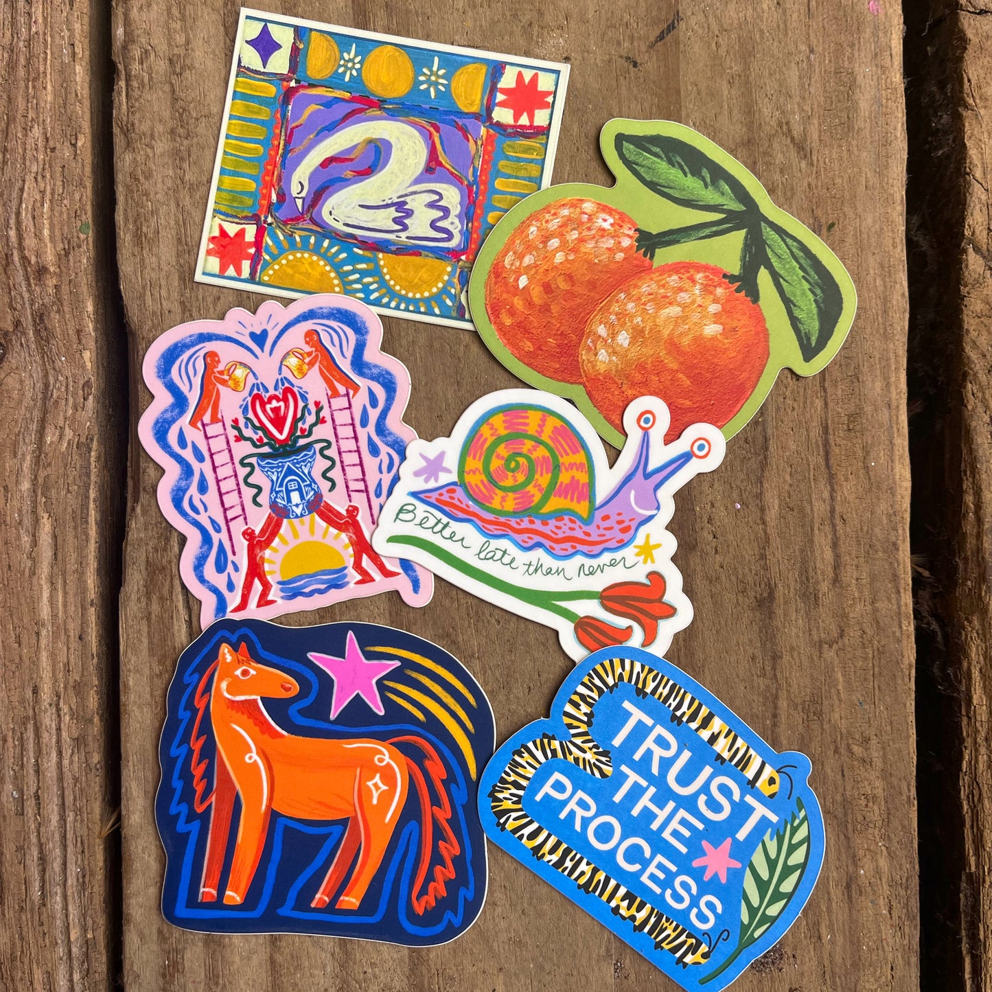 Trust The Process Caterpillar Sticker