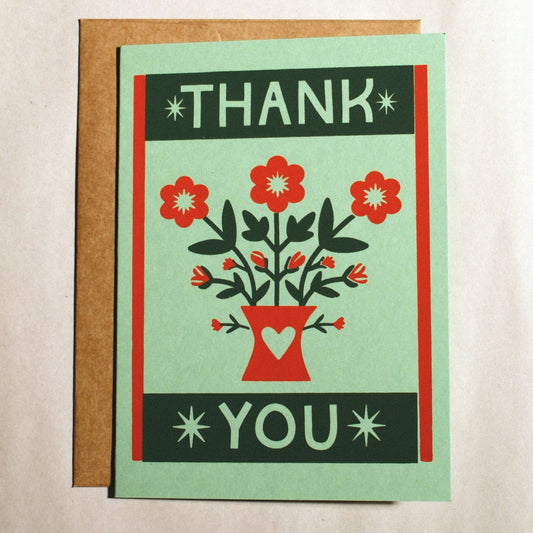 Thank You Screen Printed Card