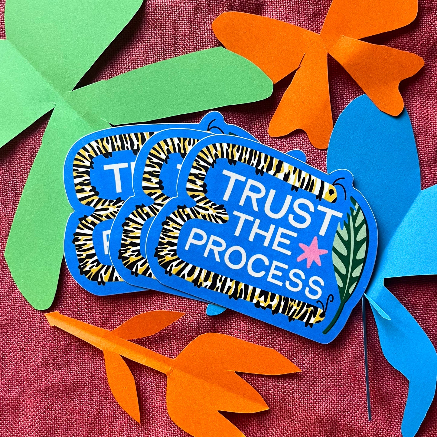 Trust The Process Caterpillar Sticker